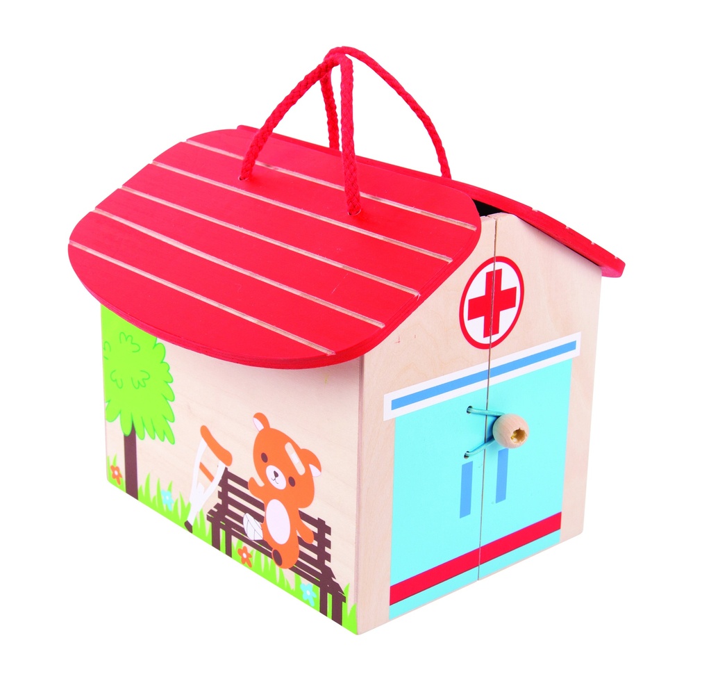 WOODEN MINI HOSPITAL PLAY SET