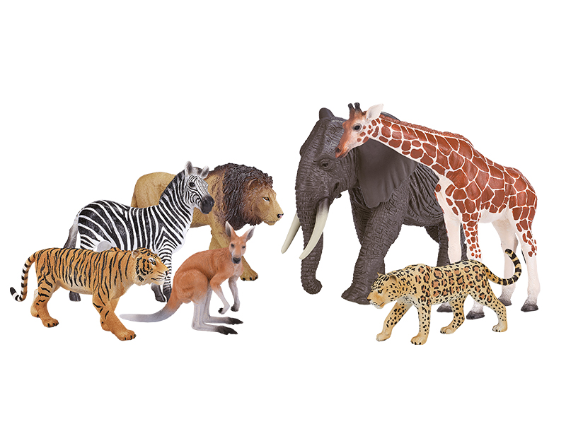 EXOTIC ANIMALS FIGURINES SET X7