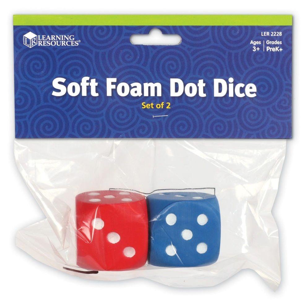 Foam Number Dice set of 2