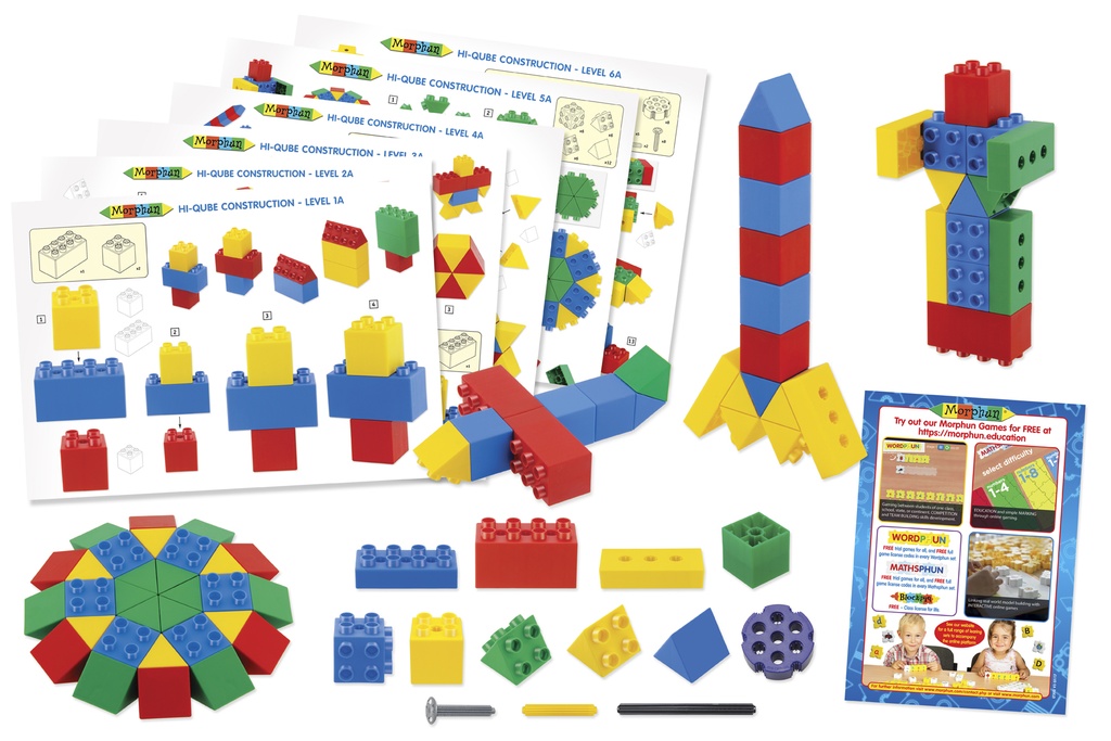 
HI QUBE Kindergarten Blocks150 Set: Ignite Young Minds with Creative Construction