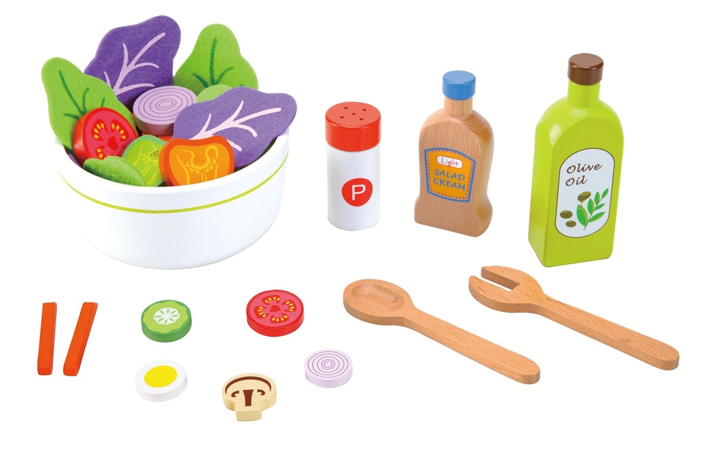 WOODEN SALAD PLAYSET