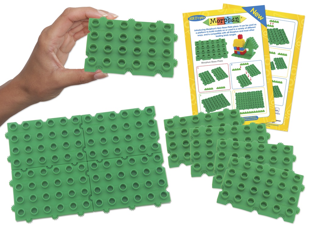 BASE PLATES 24 PIPS 8 PIECES GREEN