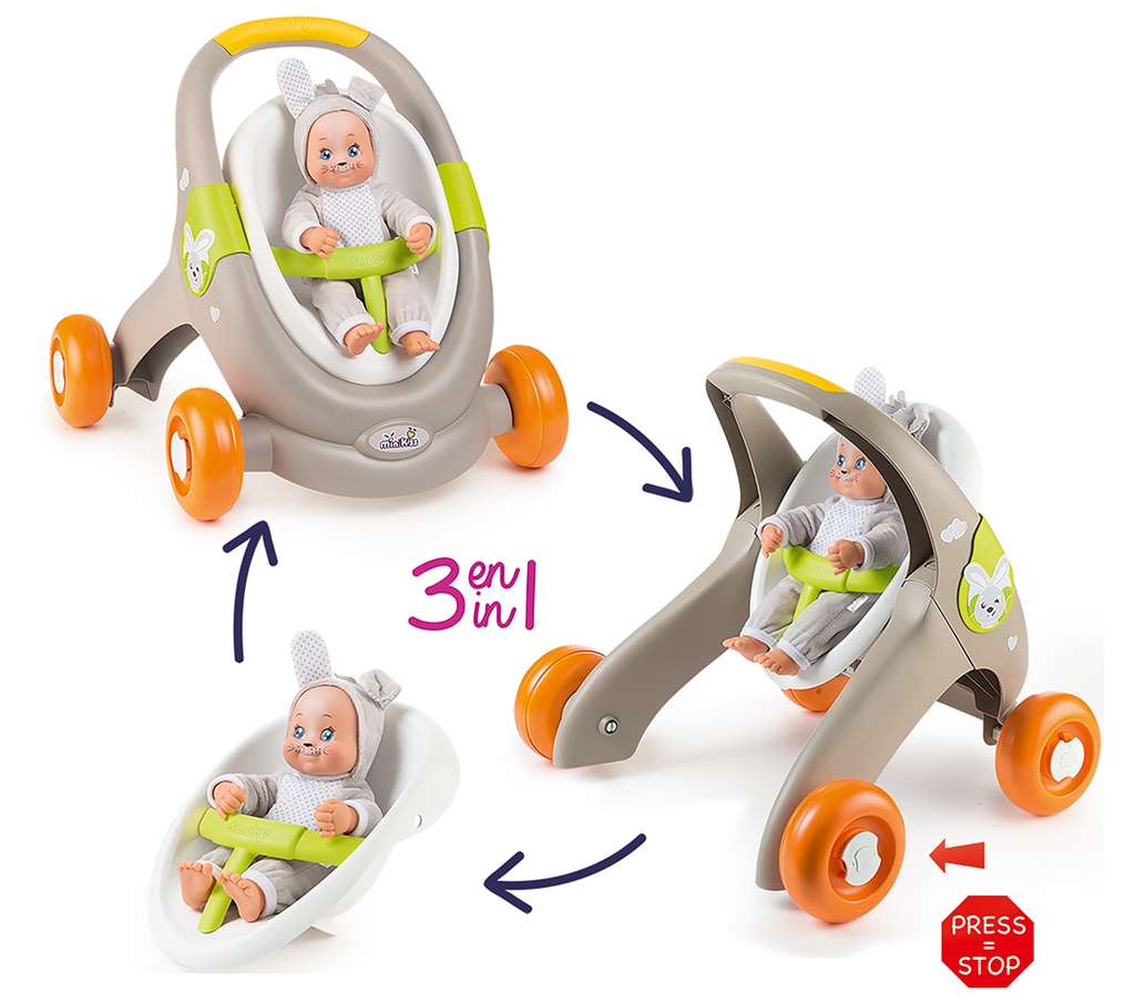 MINIKISS 3 IN 1 ANIMAL BABY WALKER