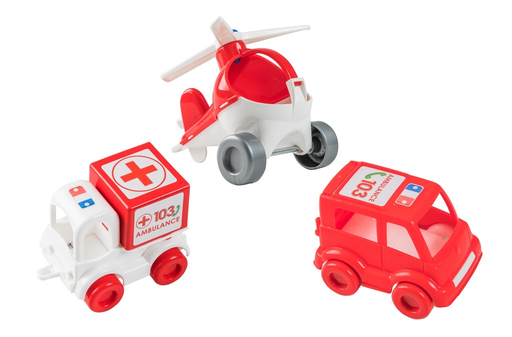 auto set kids cars hospital