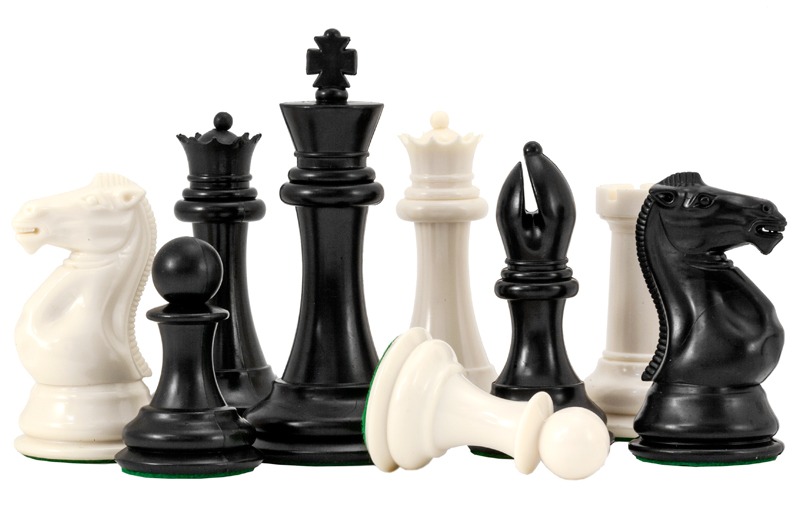 SCHOOL PLASTIC TOURNAMENT CHESS PCS BLACK/WHITE