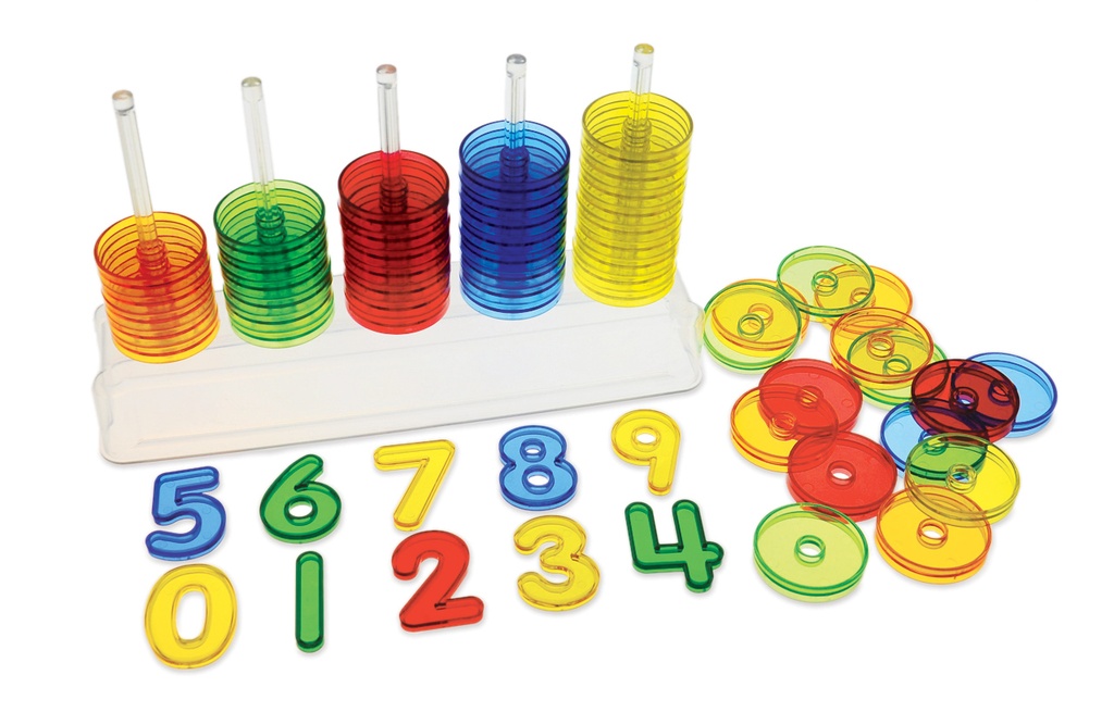 Transparent Abacus for sorting numbers