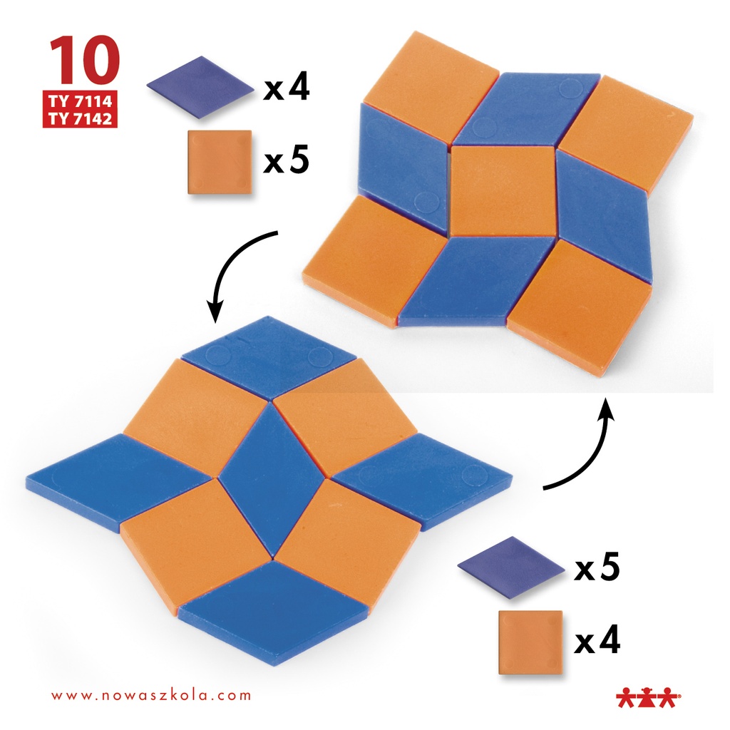 Plastic pattern blocks
