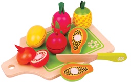 [4036-1021] WOODEN CUTTING FRUIT SET