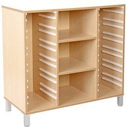 [4031-1081] PREMIUM TRIO CABINET FOR PLASTIC CONTAINERS WITH SHELVES