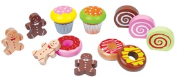 [4036-1022] WOODEN CAKE & COOKIE SET