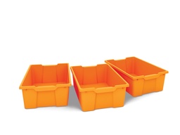 [4032-1436] Trays Plastic 3 pcs. Deep Orange