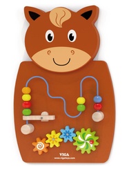 [4064-1029-OLD] Horse Wall Toy - Wire Beads & Gears (50678)