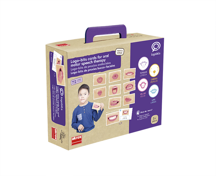 Logo-bits cards for oral motor speech therapy