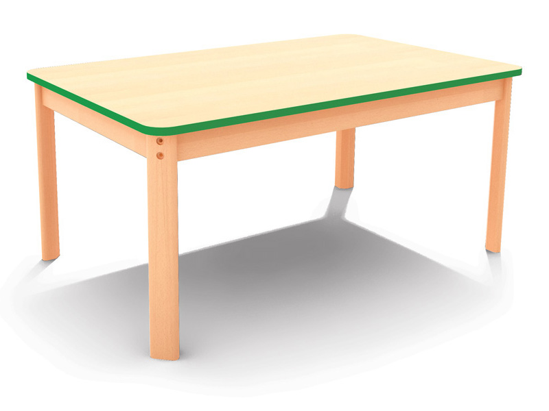 Rectangular Desk Green Edge Table Top