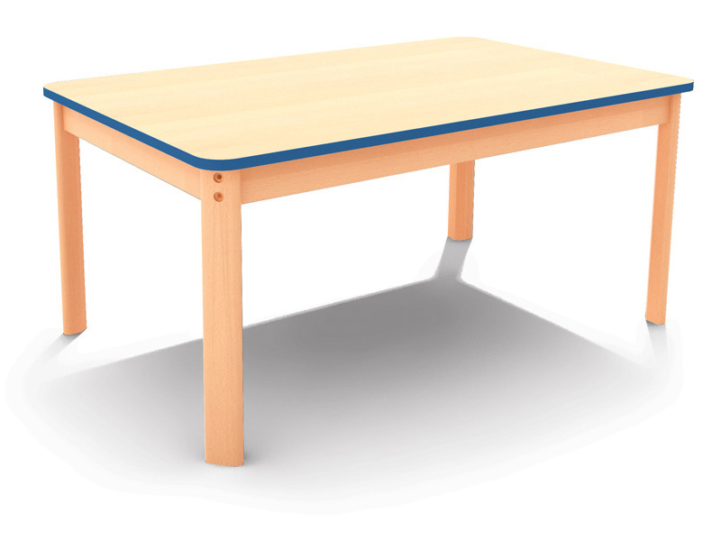 Rectangular Desk Blue Edge Table Top
