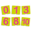 Tactile number cards for pre-writing