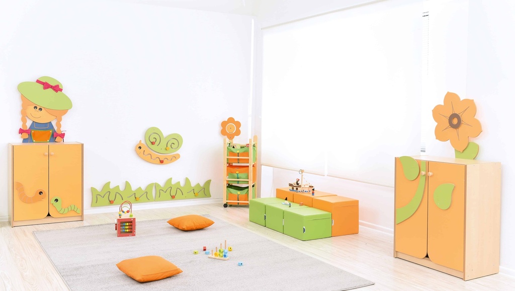 [099580] CUPBOARD WITH FLOWER