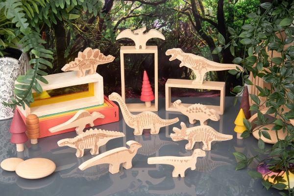 Dinosaur Wooden Blocks (74061)