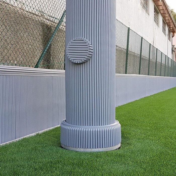 Pillar / Wall Guard - ribbed version - GREY