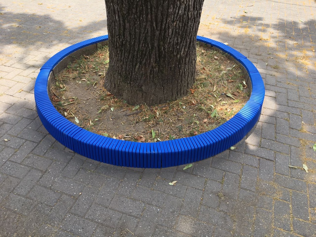 Pillar / Wall Guard - ribbed version - GREY