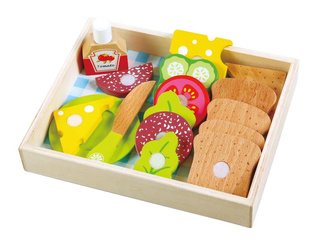 WOODEN SANDWICH PLAYSET