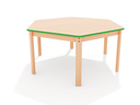 Classic Wood Tops Hexagonal Table GREEN