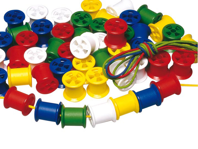 Cotton reels. Lacing set