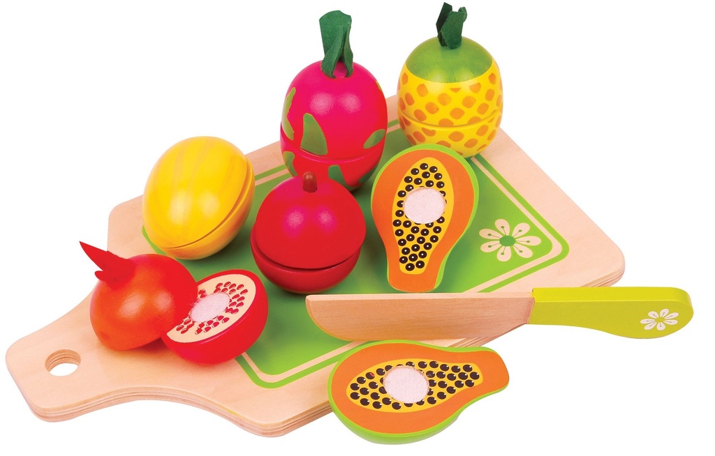 WOODEN CUTTING FRUIT SET