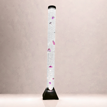 Bubble Tube 120cm w/remote (round black square base)