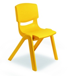 [4008-1014] PLASTIC CHAIRS 26CM SIZE 1 YELLOW
