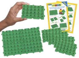 [4047-1004] BASE PLATES 24 PIPS 8 PIECES GREEN